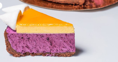 Холодный чизкейк с манго и черникой