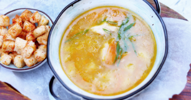 Гороховый суп с копченой курицей