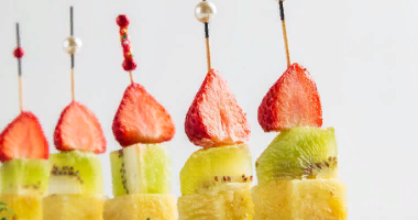 ახალი ხილის კანაპები 10 ცალი