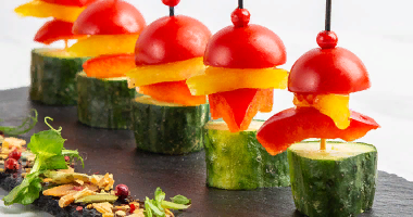 ახალი ბოსტნეულის კანაპები 10 ცალი.