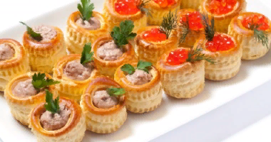 კავიარის კომპლექტი წითელი კავიარითა და პაშტეტით