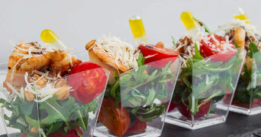 Ruckola სალათი Tiger კრევეტებით