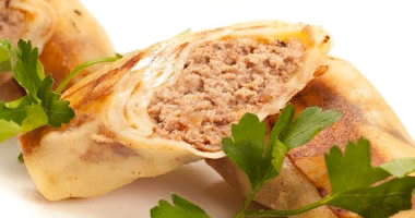 ბლინი ხორცით 10 ცალი.