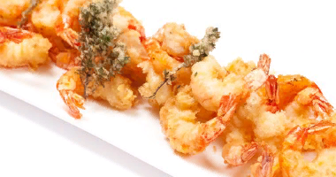 კრევეტები Tempura 10 ცალი.