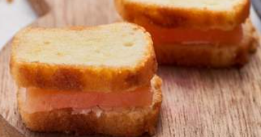 ორაგულის კანაპები ლიმონის ტარტზე 10 ცალი.