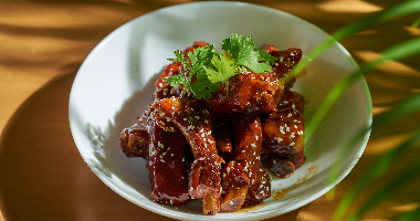 125. Жареные свиные ребрышки в кисло-сладком соусе