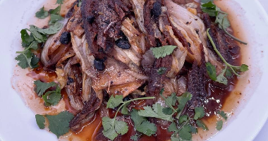 159. Пекінська капуста з консервованою рибою-лінь та соусом з соєвих бобів / 豆豉鲮鱼白菜心 /  Peking cabbage with canned lazy fish and soybean sauce