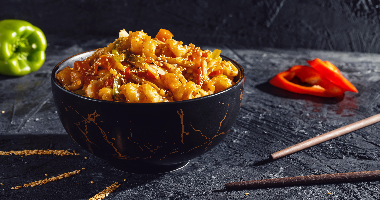 Noodles with shrimp and vegetables