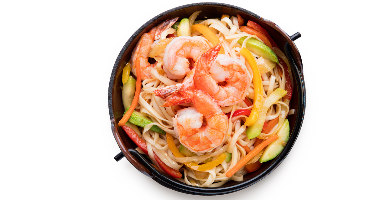 Удон з креветками